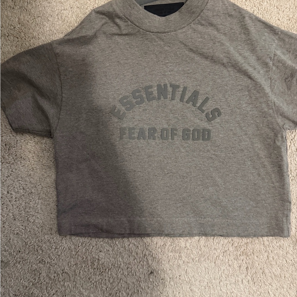 Fear of God Essentials Beige Short Sleeve Tee - Picture 2 of 3